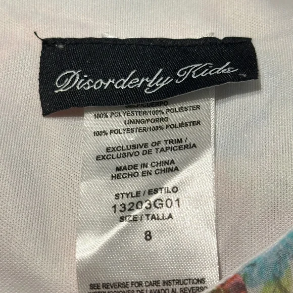 Colorful Floral Kids Dress - Picture 5 of 5